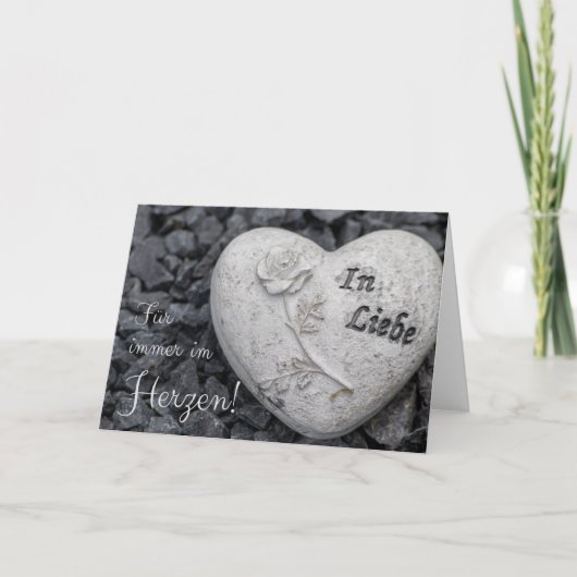 Für immer im Herzen - in Liebe! Karte (Vorderseite)