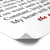 Für immer im Herzen Poster (Ecke)