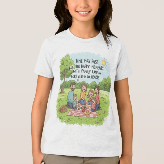 Für immer im T-Shirt unserer Herzfamilie Tri-Blend Shirt (Vorderseite)