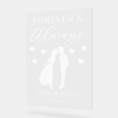 Für immer & immer - individuelle Hochzeit Acrylschild (Winkel)