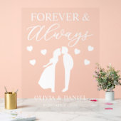 Für immer & immer - individuelle Hochzeit Acrylschild (Hochzeit)