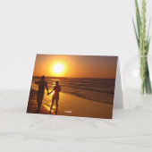 Für immer, in den Sonnenuntergang Dankeskarte (Rückseite)