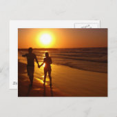 Für immer, in den Sonnenuntergang Postkarte (Vorne/Hinten)