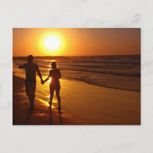 Für immer, in den Sonnenuntergang Postkarte