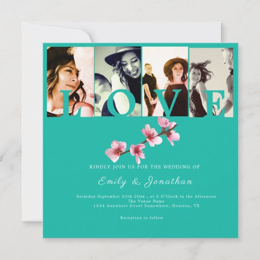 Für immer in der Liebe Einladung (Vorderseite)