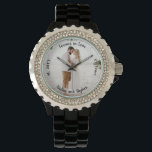 Für immer in der Liebe Hochzeitstag Jubiläum Foto  Armbanduhr<br><div class="desc">Behalt deinen bedeutendsten anderen nah mit diesem Foto Jubiläum zu halten Foto,  Stimmung,  Name,  Ehe und Anzahl der Jahre verheiratet. Composite Design von Holiday Hearts Designs.</div>