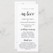 Für immer in der Liebe, moderne Hochzeitfeier Programm (Vorne/Hinten)