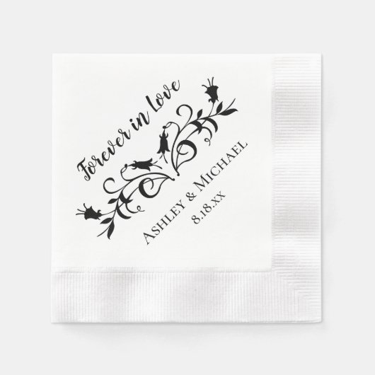 Für immer in der Liebe Serviette (Vorderseite)