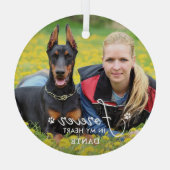Für immer in meinem Foto für Hunde im Herz Ornament Aus Glas (Rückseite)