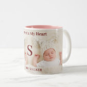 Für immer in meinem Herz Custom Baby Hund Foto Mon Zweifarbige Tasse (VorderseiteRechts)