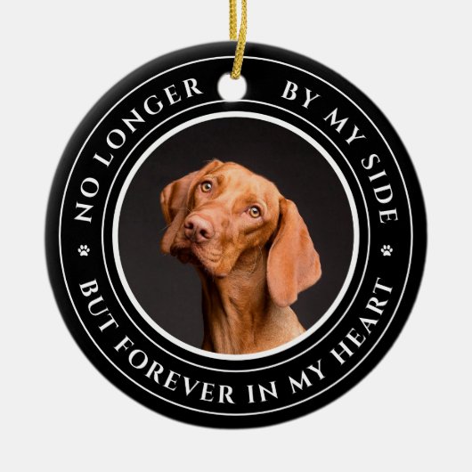 Für immer in meinem Herzen Foto Päpstchen-Gedenkst Keramik Ornament (Vorne)