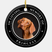 Für immer in meinem Herzen Foto Päpstchen-Gedenkst Keramik Ornament (Hinten)