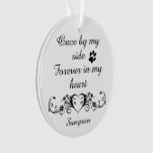 Für immer in meinem Herzen Haustier Erinnerung Per Ornament (Vorderseite)