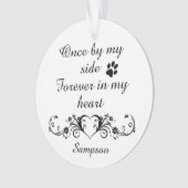 Für immer in meinem Herzen Haustier Erinnerung Per Ornament (Vorderseite)