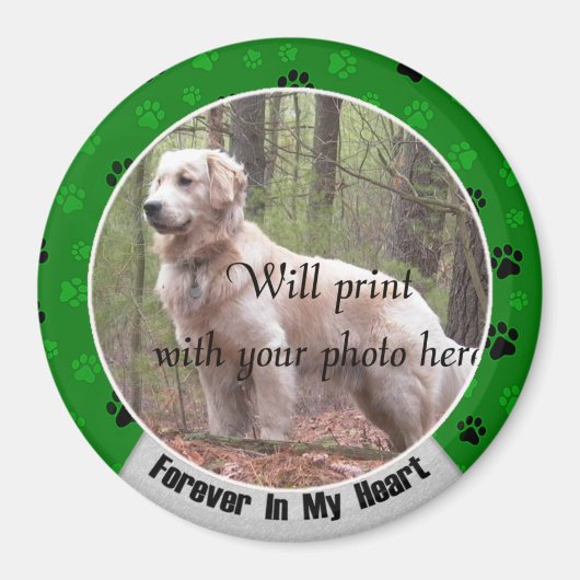 Für immer in meinem Herzen Hund oder Katzen-Gedäch Magnet (Vorne)