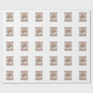 Für immer in meinem Herzen Katzen-Gedenk Regenboge Geschenkpapier