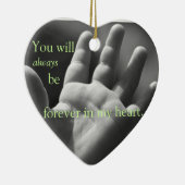 Für immer in meinem Herzen Keramikornament (Rechts)