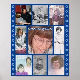 Für immer in meinem Herzen Neun Foto Memorial Post Poster
