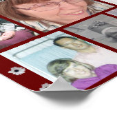 Für immer in meinem Herzen neun Foto Red Daisy Poster (Ecke)