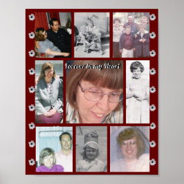 Für immer in meinem Herzen neun Foto Red Daisy Poster