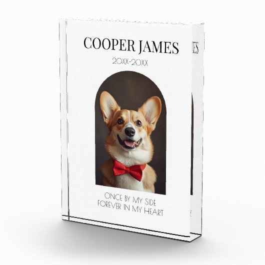 Für immer in meinem Herzen Pet Loss Memorial Keepa Fotoblock (Rechts)