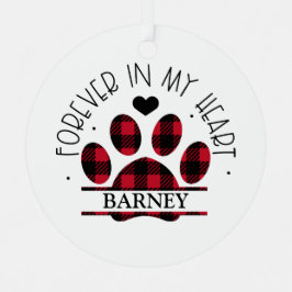 Für immer in meiner Herzkatze, Hund, Haustier-Gede Ornament Aus Metall