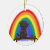 Für immer in meiner Herzverzierung (schwarzer Keramik Ornament (Links)