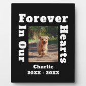 Für immer in unserem Beileid für Herzklopfen Fotoplatte (Vorderseite)