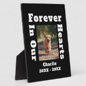 Für immer in unserem Beileid für Herzklopfen Fotoplatte (Seite)