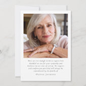 Für immer in unserem Beileid zur Beerdigung des He Dankeskarte (Rückseite)