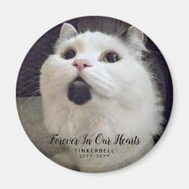 Für immer in unserem Cat Memorial Foto Custom Magnet