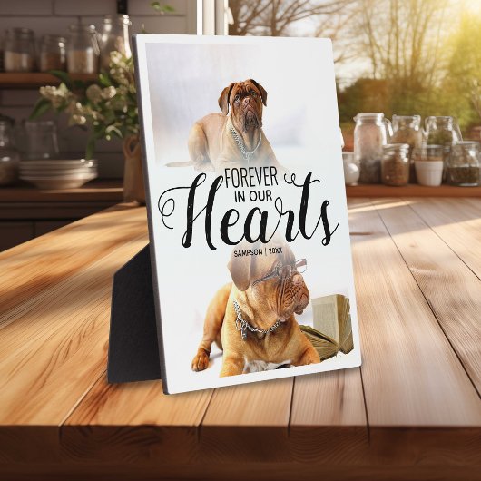 Für immer in unserem Foto Hearts Pets Fotoplatte