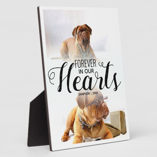 Für immer in unserem Foto Hearts Pets Fotoplatte (Seite)