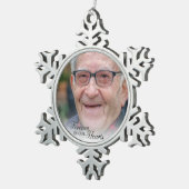 Für immer in unserem Foto zur Erinnerung an die He Schneeflocken Zinn-Ornament (Rechts)