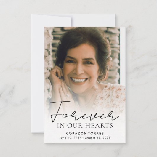 Für immer in unserem Foto zur Erinnerung an Herzkl (Vorderseite)