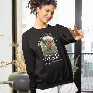 Für immer in unserem Foto zur Herzensbeerdigung Sweatshirt
