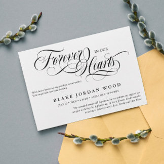 Für immer in unserem Hearts Baby Memorial Ankündigung