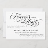 Für immer in unserem Hearts Baby Memorial Ankündigung (Vorderseite)