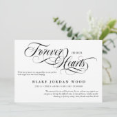 Für immer in unserem Hearts Baby Memorial Ankündigung (Stehend Vorderseite)