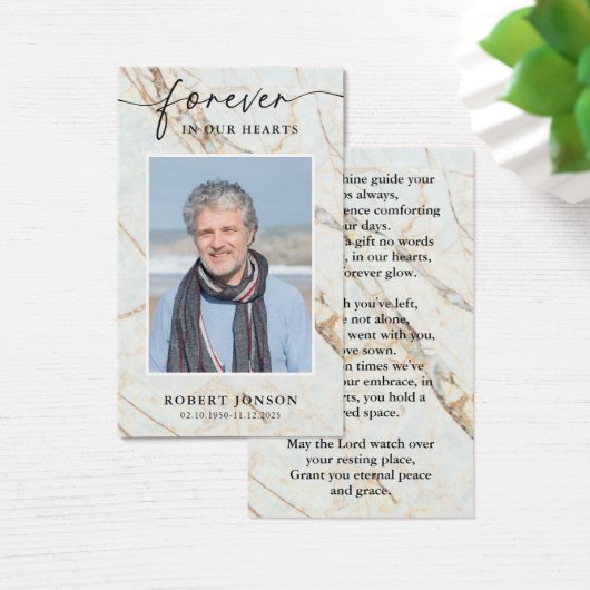 Für immer in unserem Hearts Beerdigungsgebet (Schreibtisch)