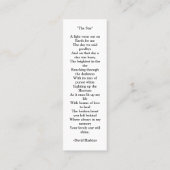 Für immer in unserem Hearts Foto Beerdigungsgedich Mini Visitenkarte (Rückseite)