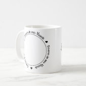 Für immer in unserem Hearts Foto Pet Memorial Kaffeetasse (Vorderseite Links)