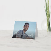 Für immer in unserem Hearts Funeral Memorial Dankeskarte (Vorderseite)