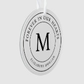 Für immer in unserem Hearts Funeral Memorial Moder Ornament (Vorderseite)
