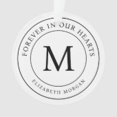 Für immer in unserem Hearts Funeral Memorial Moder Ornament (Vorderseite)
