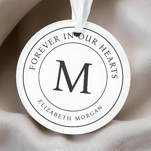 Für immer in unserem Hearts Funeral Memorial Moder Ornament