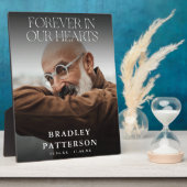 Für immer in unserem Hearts Grave Foto Gedenktribu Fotoplatte (Seite)