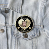 Für immer in unserem Hearts Memorial Button (Beispiel)