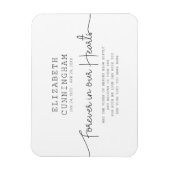 Für immer in unserem Hearts Memorial einfaches mod Magnet (Vertikal)