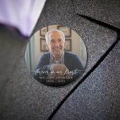 Für immer in unserem Hearts Memorial Foto Skript Button